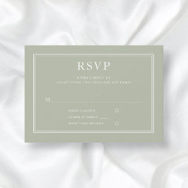 Moderne elegante, formale RSVP-Karte für grüne Hoc RSVP Karte