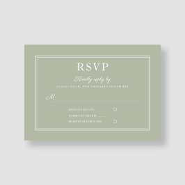 Moderne elegante, formale RSVP-Karte für grüne Hoc RSVP Karte