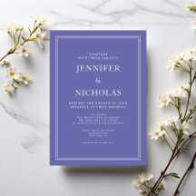 Moderne Elegante formelle Lila Hochzeit