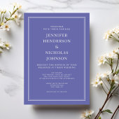 Moderne elegante formelle Lila Lavendelhochzeit Einladung