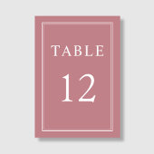 Moderne, elegante formelle, stürmische Rose Hochze Tischnummer