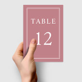 Moderne, elegante formelle, stürmische Rose Hochze Tischnummer