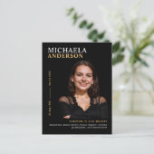 Moderne Elegante Foto Beerdigung/Gedenkstätte Viel Postkarte (Stehend Vorderseite)