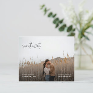 Moderne elegante Foto Budget-Hochzeit Termin merke