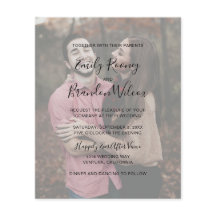 Moderne elegante Foto-Budget-Hochzeitseinladung