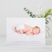 moderne, elegante Foto Collage Baby Geburt Ankündigung (Stehend Vorderseite)