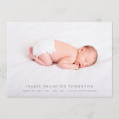 moderne, elegante Foto Collage Baby Geburt Ankündigung (Vorderseite)