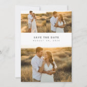 Moderne Elegante Foto-Collage-Hochzeit Save The Date (Vorderseite)