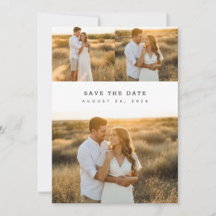 Moderne elegante Foto-Collage Hochzeit Save The Date