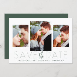 Moderne elegante Foto Collage Save the Date Karte
