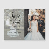 Moderne, elegante Foto-Collage Wedding rettet das  Magneteinladung (Vorderseite)