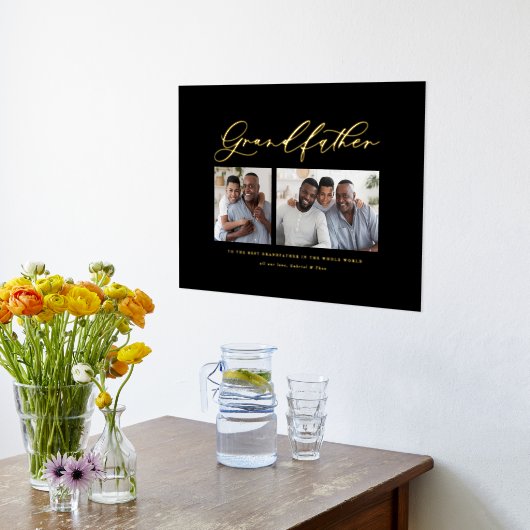 Moderne, elegante Foto-Drehbuch Großvater-Geschenk Foliendrucke (Ablage(Küche))