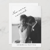 Moderne Elegante Foto Elopement Party Einladung (Vorne/Hinten)