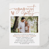 Moderne elegante Foto Engagement Party Einladung (Vorderseite)