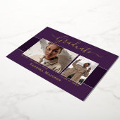 Moderne Elegante Foto Foil Abschluss Ankündigung (Gedreht)