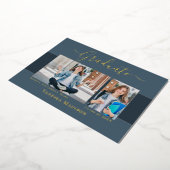 Moderne Elegante Foto Foil Abschluss Ankündigung (Gedreht)