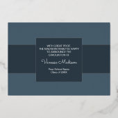 Moderne Elegante Foto Foil Abschluss Ankündigung (Rückseite)