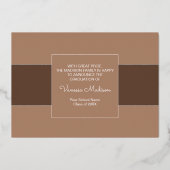 Moderne Elegante Foto Foil Abschluss Ankündigung (Rückseite)