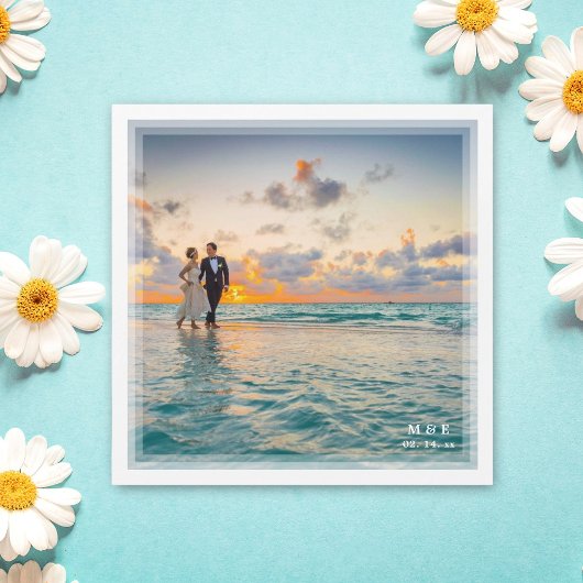 Moderne elegante Foto-Gastgeschenk Hochzeit Magneteinladung