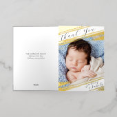 Moderne Elegante Foto Geburtsankündigung Vielen Da (Äußere Ablage)