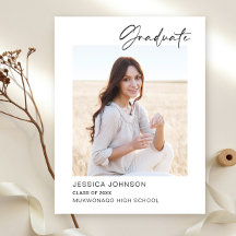 Moderne Elegante FOTO Graduation Party Einladung