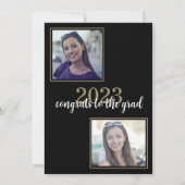 Moderne, elegante Foto Graduierungspartei Einladung (Rückseite)