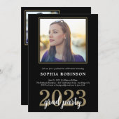 Moderne, elegante Foto Graduierungspartei Einladung (Vorne/Hinten)