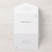 Moderne, elegante Foto Hochzeit All In One Einladung (Außenbereich)