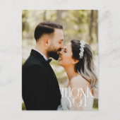 Moderne Elegante Foto Hochzeit Dankeschön Card Postkarte (Vorderseite)