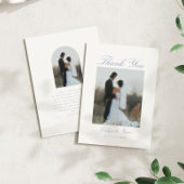 Moderne Elegante Foto-Hochzeit Dankeskarte