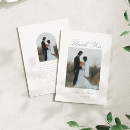 Moderne Elegante Foto-Hochzeit Dankeskarte