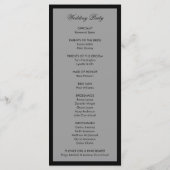 Moderne, elegante Foto Hochzeit Programm (Rückseite)