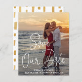 Moderne, elegante Foto-Hochzeit rettet das Datum (Vorne/Hinten)