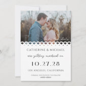 Moderne, elegante Foto-Hochzeit Save The Date (Vorderseite)