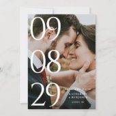 Moderne elegante Foto-Hochzeit Save The Date (Vorderseite)