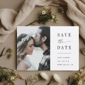 Moderne, elegante Foto Hochzeit Save The Date