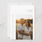Moderne, elegante Foto Hochzeit Save The Date (Vorderseite)