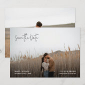 Moderne elegante Foto-Hochzeit Save The Date (Vorne/Hinten)