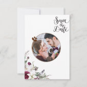 Moderne, elegante Foto-Hochzeit spart das Datum (Vorderseite)