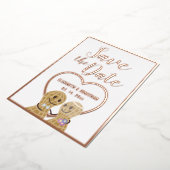 Moderne, elegante Foto-Hochzeit spart das Datum Folieneinladung (Gedreht)