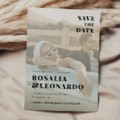 Moderne Elegante Foto Hochzeit speichern das Datum Einladung