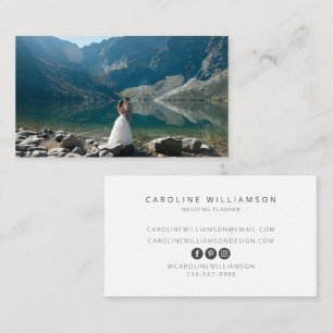 Moderne elegante Foto-Hochzeitsplaner-Fotografie Visitenkarte