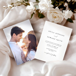 Moderne Elegante Foto Klassische Schwarz-weiße Hoc Einladung