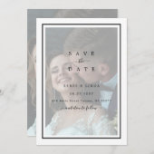 Moderne, elegante Foto-Overlay-Funktion Save The Date (Vorne/Hinten)
