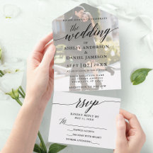 Moderne, elegante Foto-Overlay-Hochzeit