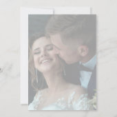 Moderne, elegante Foto-Overlay-Hochzeit Save The Date (Rückseite)