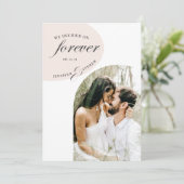 Moderne, elegante Foto Save the Date (Stehend Vorderseite)