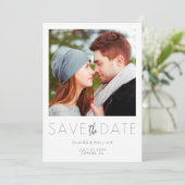 Moderne Elegante Foto Save the Date Karte (Stehend Vorderseite)