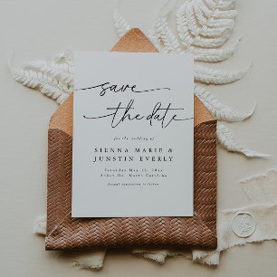 Moderne Elegante Foto Save the Date Karte