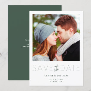 Moderne Elegante Foto Save the Date Karte